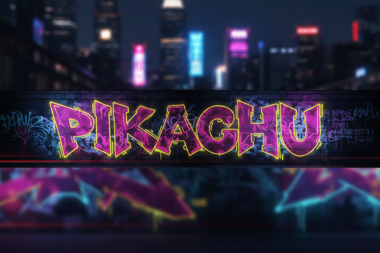 Neon-Graffiti PIKACHU